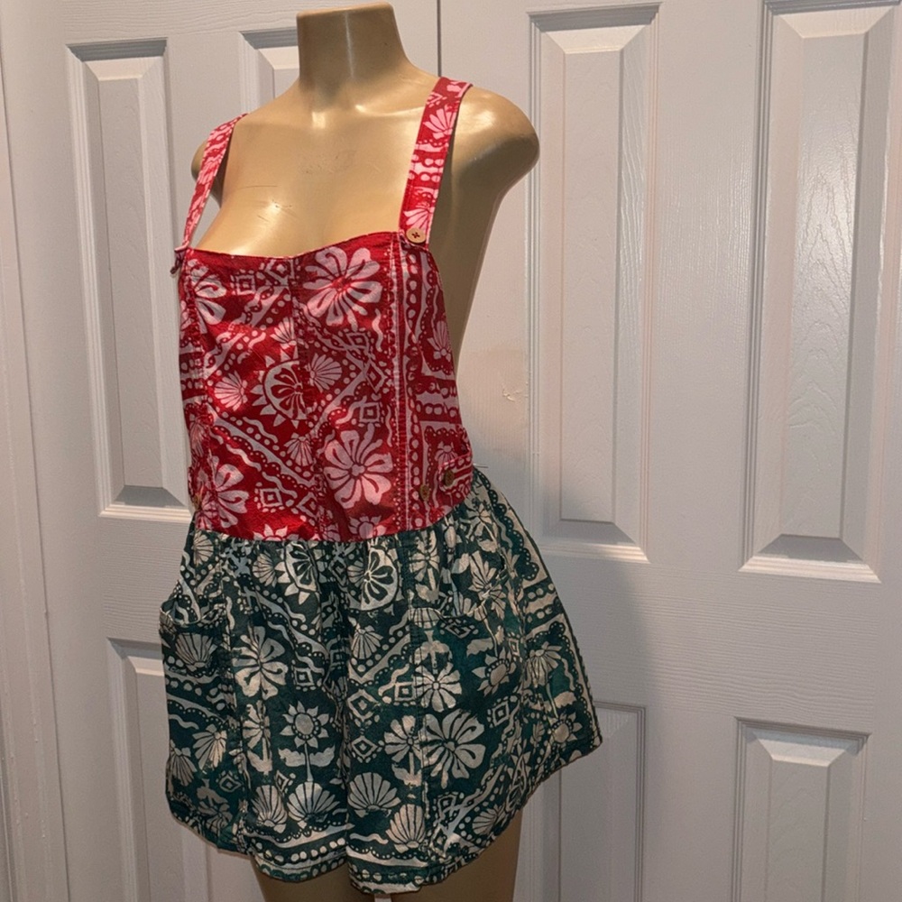 Free People Palm Bay Printed Shortalls Size M - Picture 6 of 8